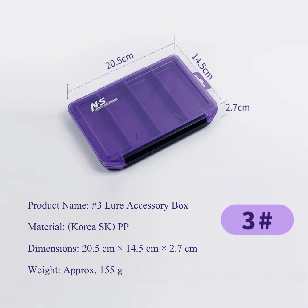 N.S Black Hole Fishing Tackle Box Iris Purple Lure Case Organizer Multi-Compartment