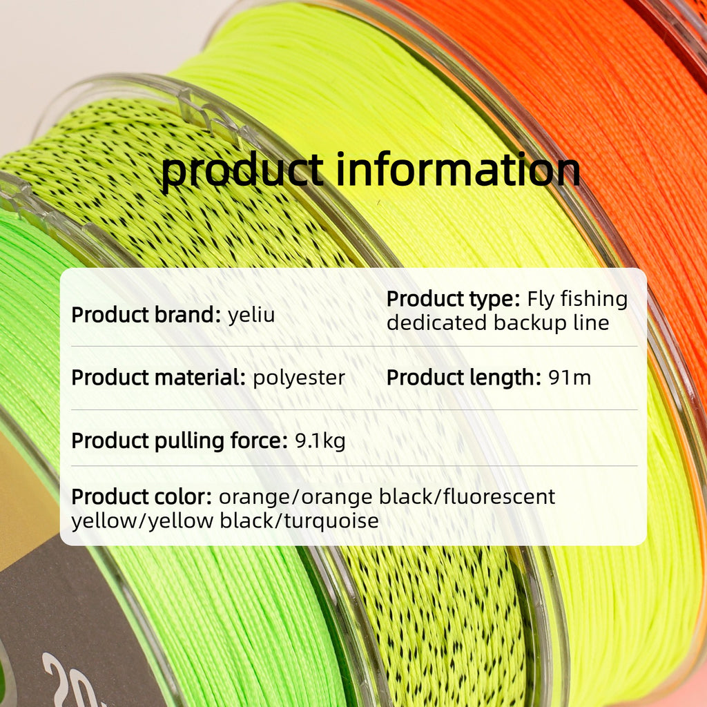 Wildstream fly fishing preparation line fly fishing reel spare filling line backing woven polyester - Detail | ZHUSROD
