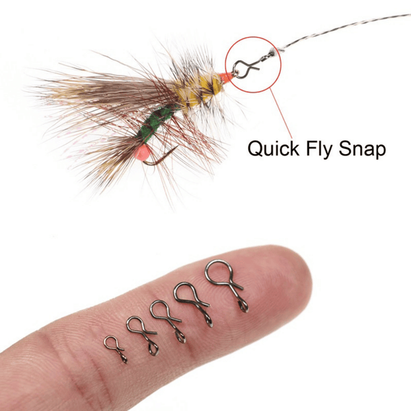 10/50pcs Fly Fishing Quick Snaps, 304 Stainless Steel Fast Change Clips for Flies and Lures, Ultra-Lightweight Nymp | ZHUSROD