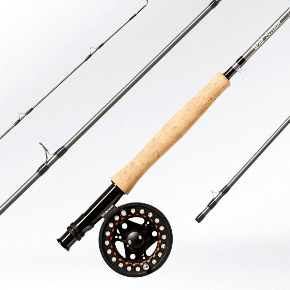 WILDSTREAM Balance Fly Fishing Rod and Reel Combo, 4-Piece 24T+30T Carbon Fiber Fly Rod, Fast Action, SIC Guide Rings, Grade 2A Cork Handle, Complete Starter Kit with Case & Flies (#3/#4/#5/#8 WT)