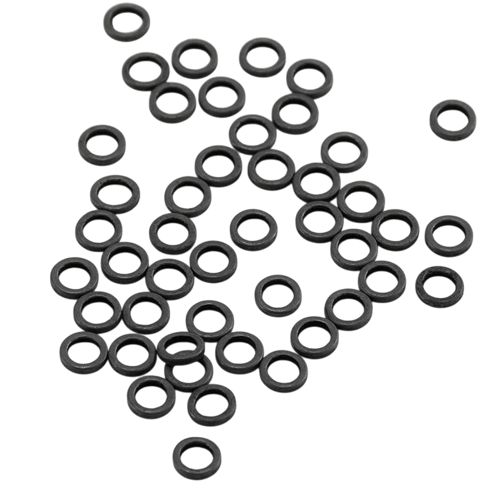10/20/50 Pack Fly Fishing Tippet Rings - Seamless Nickel-Plated Stainless Steel O-Rings, Ultra-Lightweight Low Prof | ZHUSROD