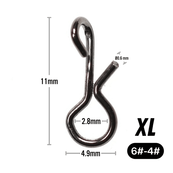 10/50pcs Fly Fishing Quick Snaps, 304 Stainless Steel Fast Change Clips for Flies and Lures, Ultra-Lightweight Nymph & Streamer Snaps, Sizes XS S M L XL