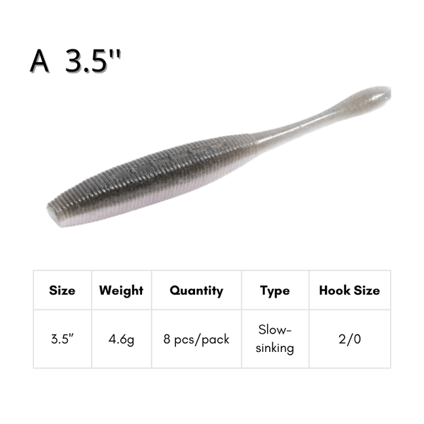 BROKEN RIVER Soft Plastic Stick Baits - 10pcs Dual-Density Salted Bass Fishing Lures, High-Frequency Micro-Shake Worms, Scented Slow Sinking Senko Style Baits for Texas & Wacky Rig