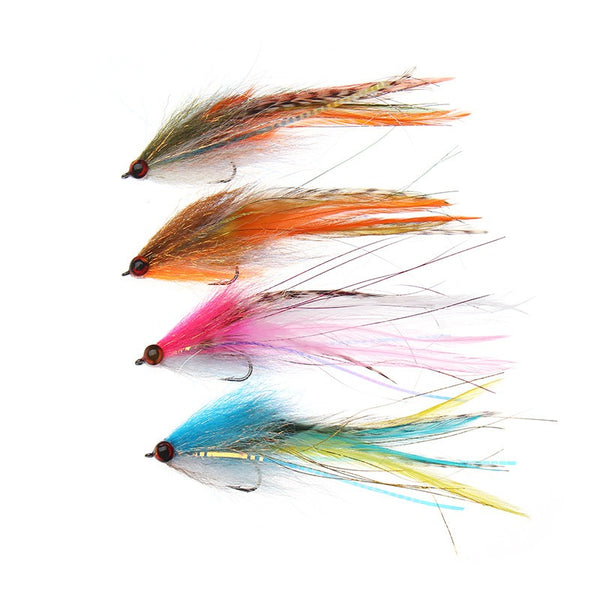 8Pcs Hand-Tied Streamer Fly Fishing Lures Kit, 5.5 Large Fly Flies for Pike Bass Salmon Trout, Realistic 3D Eyes & | ZHUSROD
