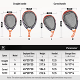 HASIDA Foldable Portable Landing Net, 301 Stainless Steel Frame Rubberized Mesh, Lightweight One-Handed Operation Fishing Net for Trout Bass Lure Fishing