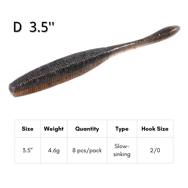 BROKEN RIVER Soft Plastic Stick Baits - 10pcs Dual-Density Salted Bass Fishing Lures, High-Frequency Micro-Shake Worms, Scented Slow Sinking Senko Style Baits for Texas & Wacky Rig