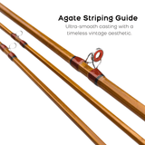 ZHUSROD Handcrafted Bamboo Fly Rod, 2-Section 2Tips Tonkin Cane Fly Fishing Rod with Double Tips, Classic Heritage Tapers (5' to 8'6", 3wt-6wt), Includes Agate Guide & Handmade Bag