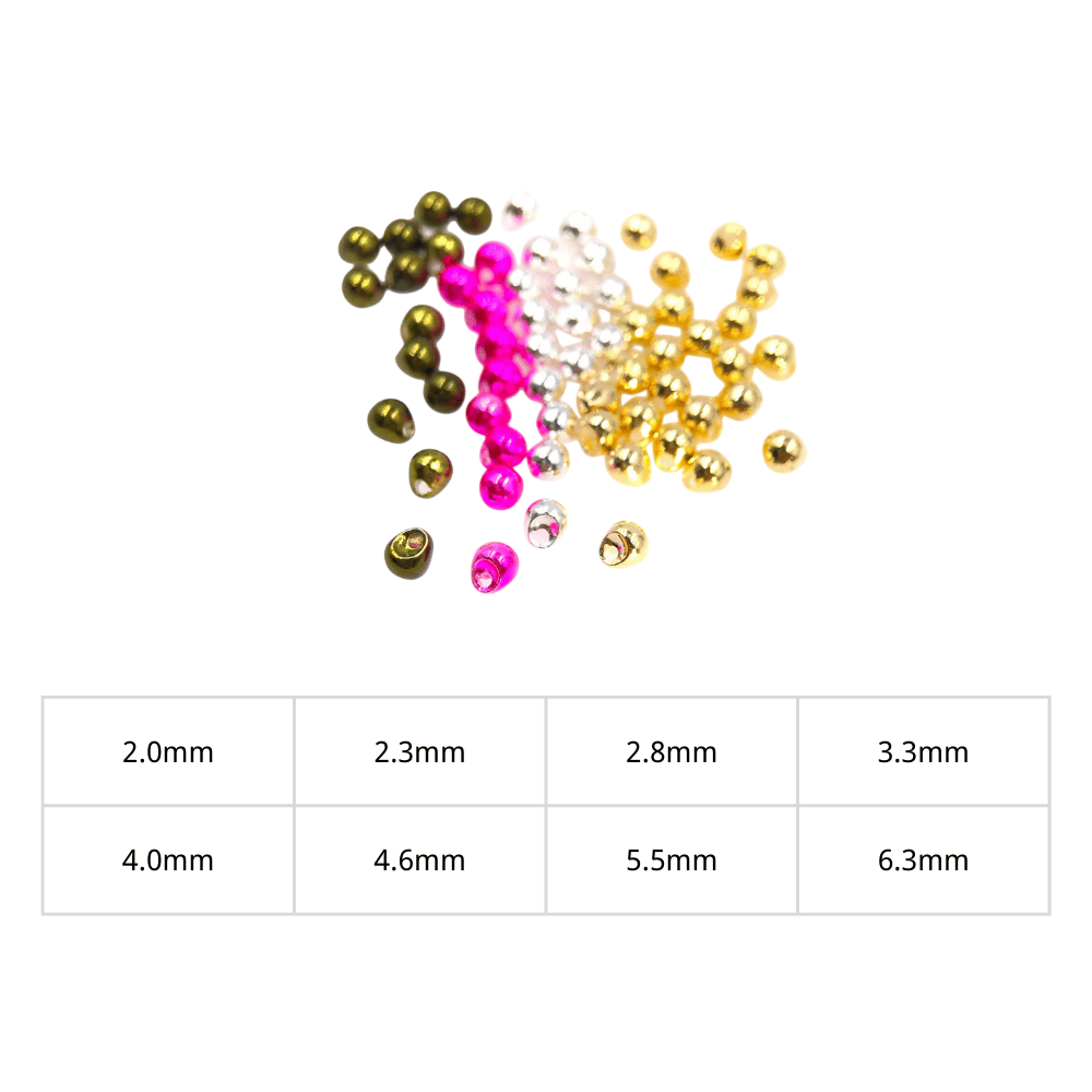 25pcs JigOff Tungsten Beads, Teardrop Offset Fly Tying Beads for Nymphs and Jigs, Fast Sinking Snag-Resistant Weighting Material, 2.0mm-6.3mm Secondary image