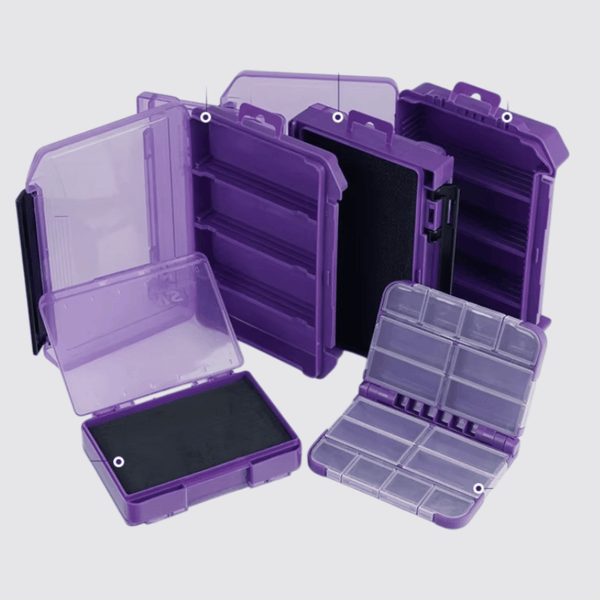 N.S Black Hole Fishing Tackle Box Iris Purple Lure Case Organizer Multi-Compartment