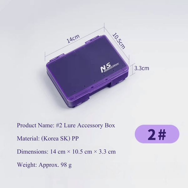 N.S Black Hole Fishing Tackle Box Iris Purple Lure Case Organizer Multi-Compartment