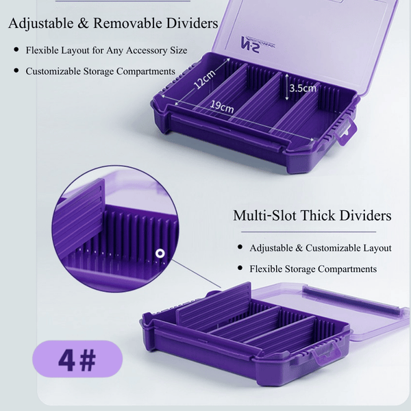 N.S Black Hole Fishing Tackle Box Iris Purple Lure Case Organizer Multi-Compartment