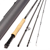 WILDSTREAM Balance Fly Fishing Rod and Reel Combo, 4-Piece 24T+30T Carbon Fiber Fly Rod, Fast Action, SIC Guide Rings, Grade 2A Cork Handle, Complete Starter Kit with Case & Flies (#3/#4/#5/#8 WT)