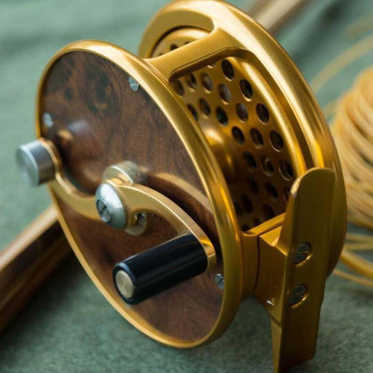 ZHUSROD Retro Trout Reels Corrosion Resistant for Saltwater and Freshwater with Fly Reel Bag