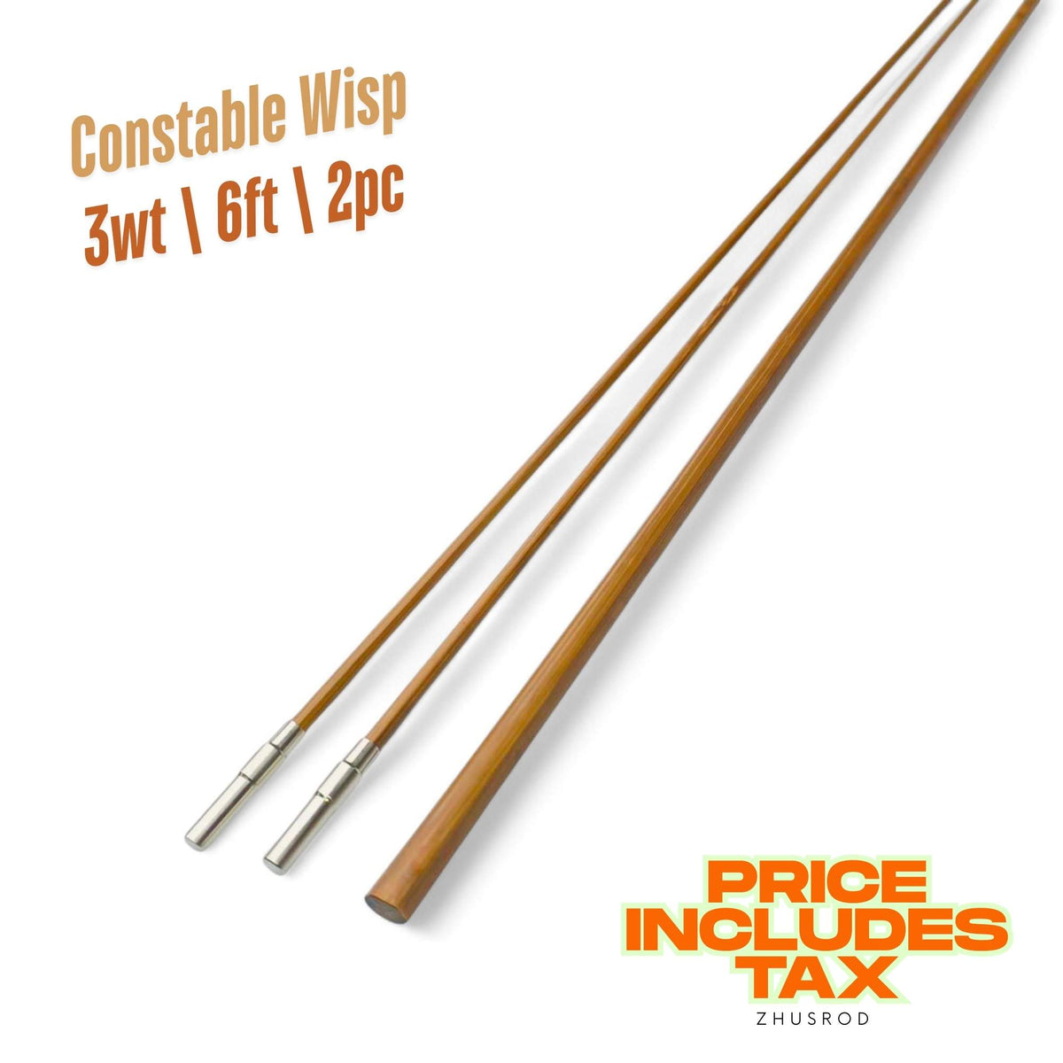 3wt | 6ft  | 2pc | bamboo fly rod blank | Constable Wisp | ZHUSROD Main image