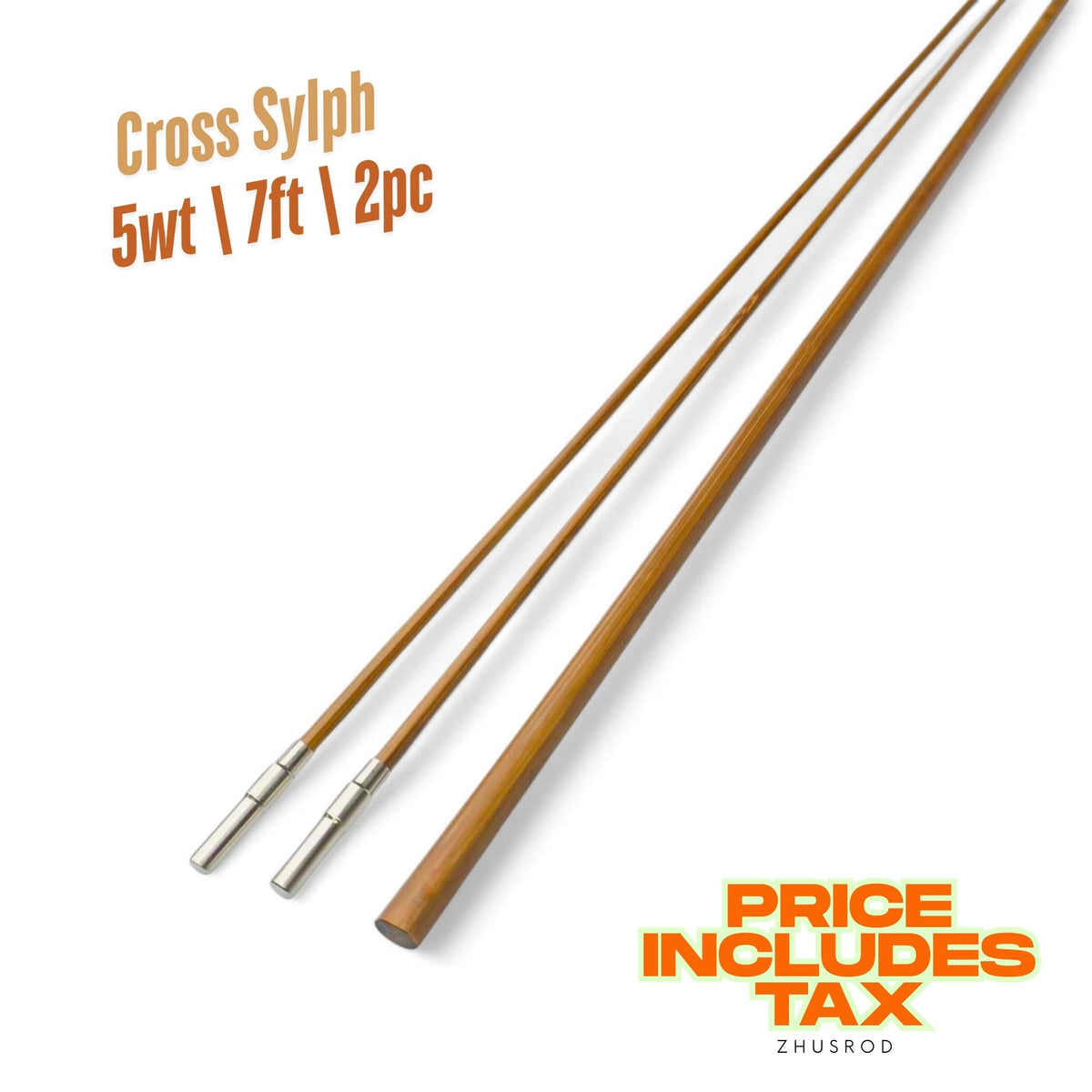 5wt | 7ft  | 2pc | bamboo fly rod blank | Cross Sylph | ZHUSROD Main image