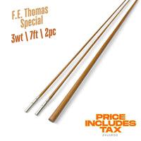 3wt | 7ft | 2pc | bamboo fly rod blank | F.E. Thomas Special