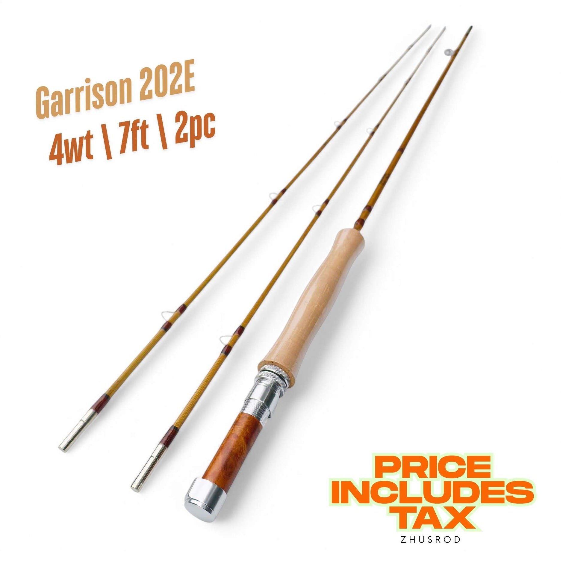 buy fishing pole garrison 4wt | 7ft | 2pc | bamboo fly rod Garrison Sports Bait &... -
