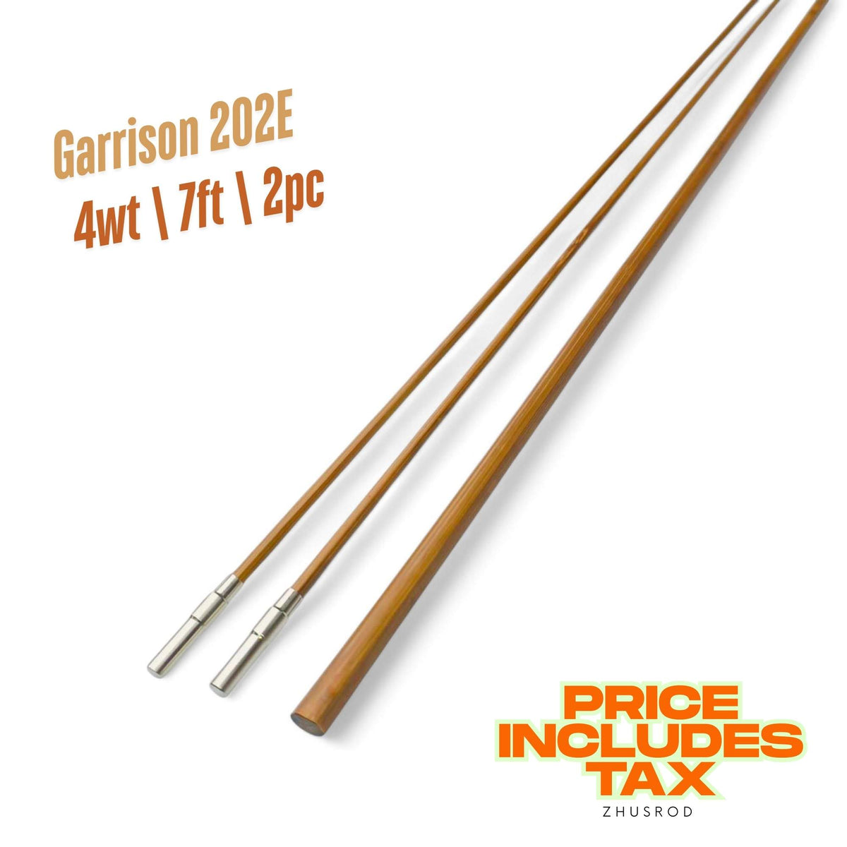 Garrison 202E Bamboo Rod Blank - Tonkin Cane with Nickel Silver Ferrules | ZHUSROD Main image