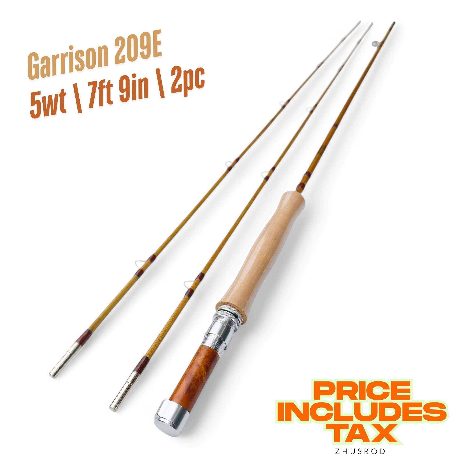5wt - 7ft 9in - 2pc - bamboo fly rod - Garrison 209E | ZHUSROD Main image