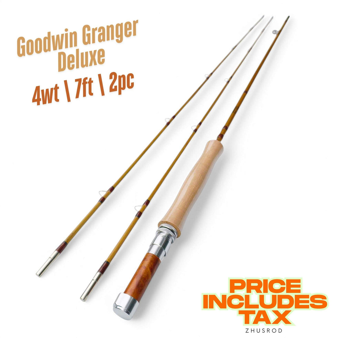 4wt - 7ft - 2pc - bamboo fly rod - Goodwin Granger Deluxe | ZHUSROD Main image