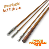 7wt | 7ft 6in  | 3pc | bamboo fly rod blank | Granger Special