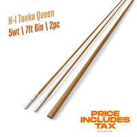 5wt | 7ft 6in | 2pc | bamboo fly rod blank | H-I Tonka Queen