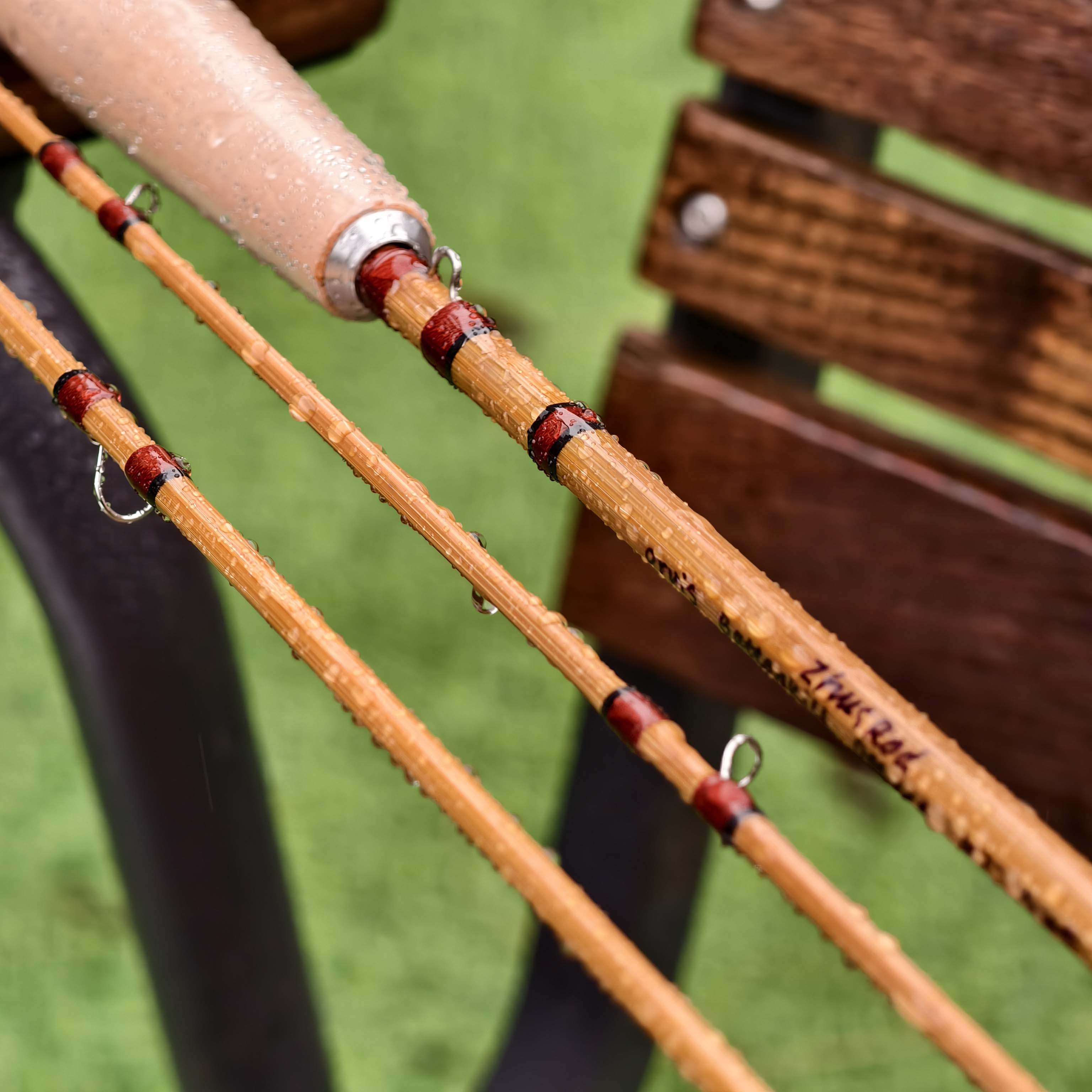 ZHUSROD Heddon #17 Extra Lite Trout – 8ft 3wt – Bambus-Fliegenrute mit Tragetasche – 3-teilig