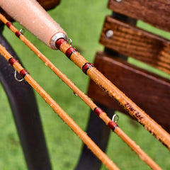 ZHUSROD Heddon #17 Extra Lite Trout – 8ft 3wt – Bambus-Fliegenrute mit Tragetasche – 3-teilig