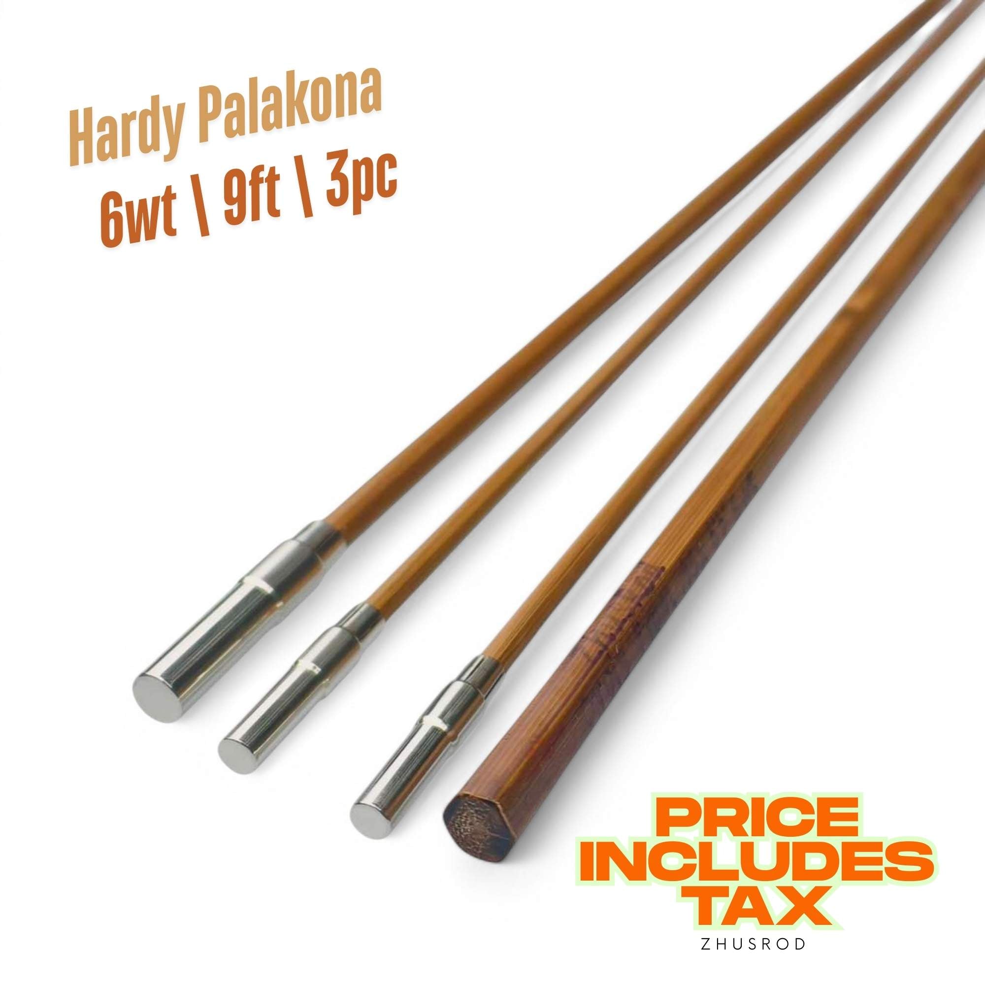 Hardy Palakona Bamboo Rod Blank - Tonkin Cane with Nickel Silver Ferrules | ZHUSROD Main image