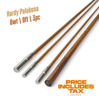 6wt | 9ft  | 3pc | bamboo fly rod blank | Hardy Palakona