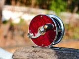 Red-4 | Mother-of-Pearl Inlay Lacquer Fly Reel, Fujian Traditional Craft, Dazzling Luster, Lightweight Corrosion-Resistant Fishing Reel