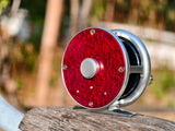 Red-4 | Mother-of-Pearl Inlay Lacquer Fly Reel, Fujian Traditional Craft, Dazzling Luster, Lightweight Corrosion-Resistant Fishing Reel