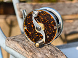 Black-12 | Mother-of-Pearl Inlay Lacquer Fly Reel, Fujian Traditional Craft, Dazzling Luster, Lightweight Corrosion-Resistant Fishing Reel