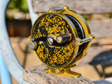 Golden-4 | Mother-of-Pearl Inlay Lacquer Fly Reel, Fujian Traditional Craft, Dazzling Luster, Lightweight Corrosion-Resistant Fishing Reel