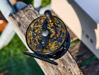 Golden-3 | Mother-of-Pearl Inlay Lacquer Fly Reel, Fujian Traditional Craft, Dazzling Luster, Lightweight Corrosion-Resistant Fishing Reel