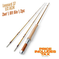 2wt | 6ft 6in | 2pc | bamboo fly rod | Leonard 37 1/2 ACM
