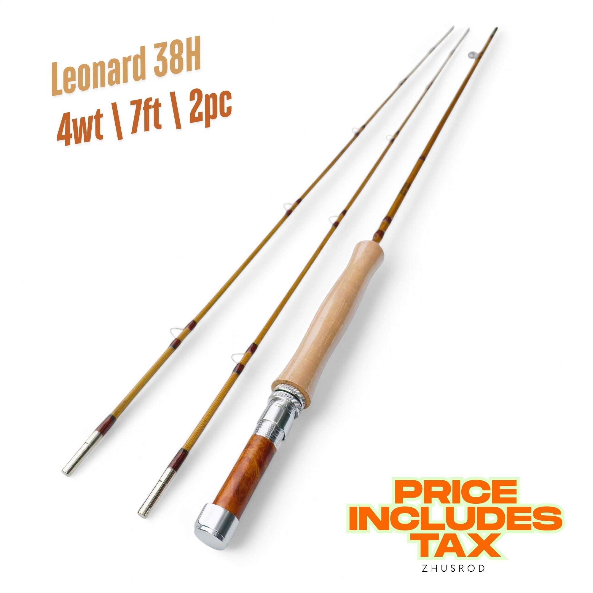 4wt - 7ft - 2pc - bamboo fly rod - Leonard 38H | ZHUSROD Main image