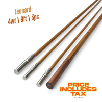 4wt | 9ft  | 3pc | bamboo fly rod blank | Leonard