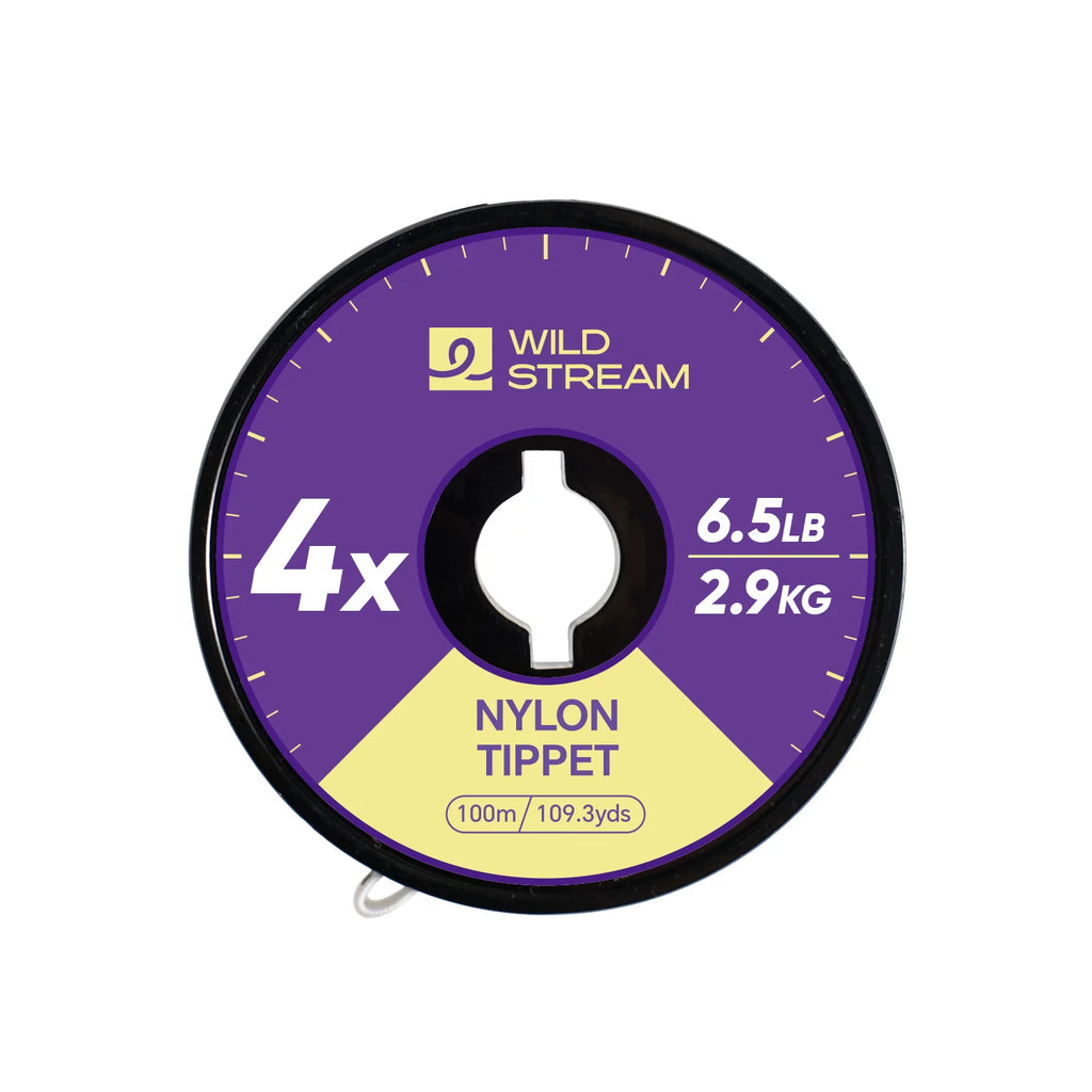 WILD STREAM Nx Series Fly Fishing Tippet - 100m/109.3yds High Strength Nylon Leader Line - Tangle-Free Spool with E | ZHUSROD