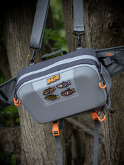 UDOLURE Embroidered Fish Velcro Patches - 2" Cartoon Bass, Mandarin Fish, Military Fish Morale Badges - Tactical Hook and Loop Armband for Fishing Backpack, Gear Bag, Clothing - 1PC