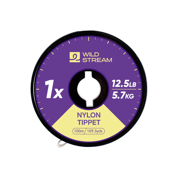 WILD STREAM Nx Series Fly Fishing Tippet - 100m/109.3yds High Strength Nylon Leader Line - Tangle-Free Spool with E | ZHUSROD