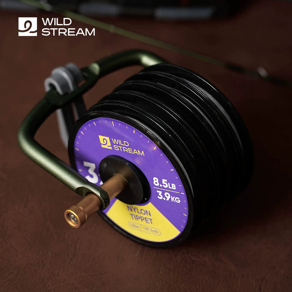 WILD STREAM Nx Series Fly Fishing Tippet - 100m/109.3yds High Strength Nylon Leader Line - Tangle-Free Spool with E | ZHUSROD