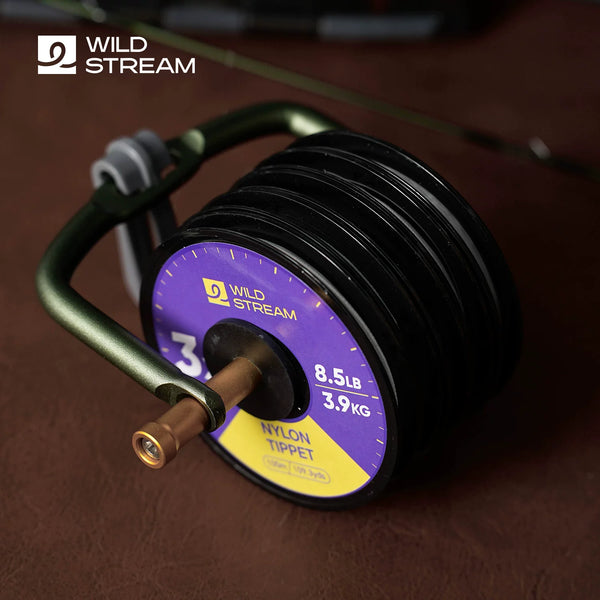 WILD STREAM Nx Series Fly Fishing Tippet - 100m/109.3yds High Strength Nylon Leader Line - Tangle-Free Spool with E | ZHUSROD