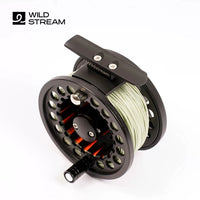 Wildstream aluminum alloy fly fishing reel combo with fly fishing line set - specifically for fly fishing rods