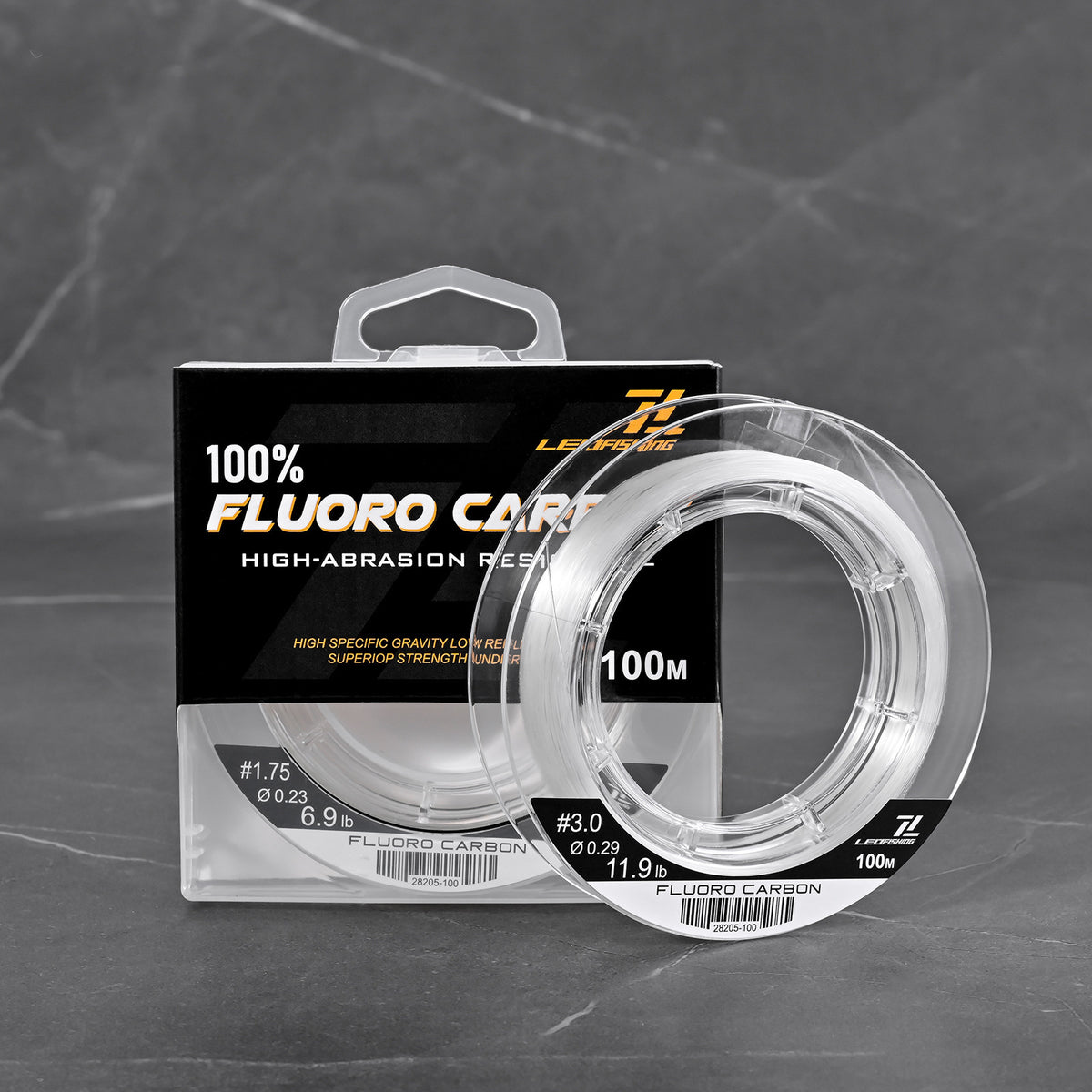 LEO FISHING 100% Fluorocarbon Fishing Line Leader - 100M Abrasion Resistant Invisible Underwater Clear Leader Line | ZHUSROD