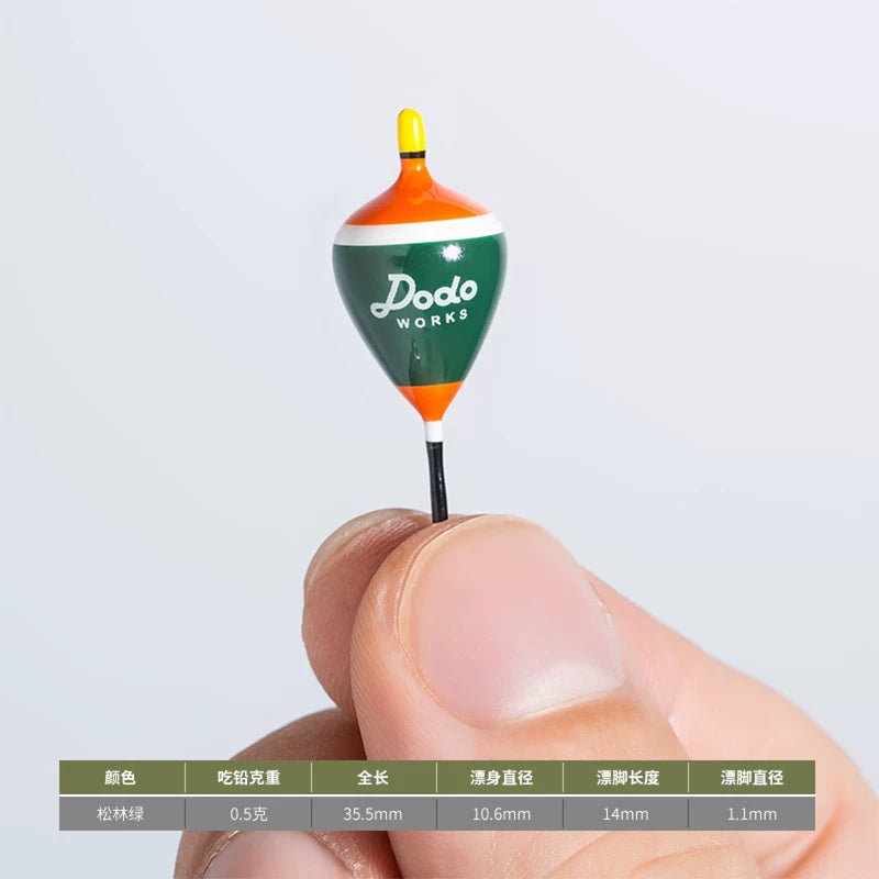 Dodo Works Tanago Micro Fishing Set - Sensitive Nano Floats, Japanese Toray Hand-Tied Line, Triangular EVA Spool & Embossed Tin Box - Professional Small Object Fishing Kit for Stream & Pond