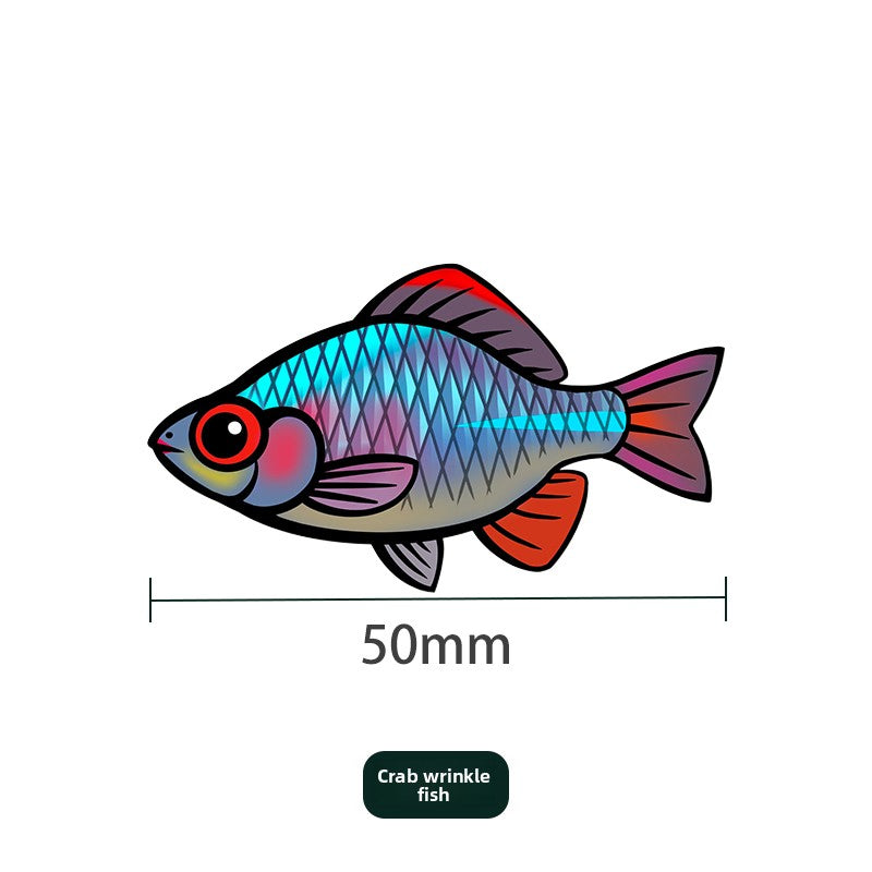 UDOLURE Embroidered Fish Velcro Patches - 2" Cartoon Bass, Mandarin Fish, Military Fish Morale Badges - Tactical Hook and Loop Armband for Fishing Backpack, Gear Bag, Clothing - 1PC