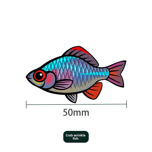 UDOLURE Embroidered Fish Velcro Patches - 2" Cartoon Bass, Mandarin Fish, Military Fish Morale Badges - Tactical Hook and Loop Armband for Fishing Backpack, Gear Bag, Clothing - 1PC