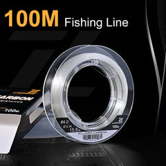 LEO FISHING 100% Fluorocarbon Fishing Line Leader - 100M Abrasion Resistant Invisible Underwater Clear Leader Line for Saltwater & Freshwater - 2lb to 23.8lb