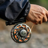 Wildstream TUシリーズ フライフィッシングリール - CNC加工 6061 航空アルミニウムフライリール、双方向ドラグシステム、大型アーバー、左右交換可能、ガングレー (3/5、5/7 WT)